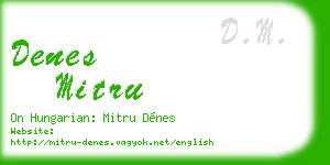 denes mitru business card